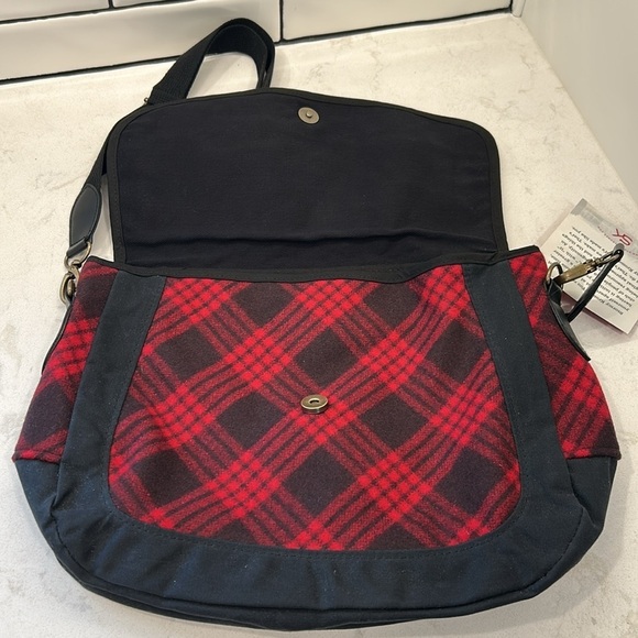 Stormy Kromer The Companion Purse Crossbody Messenger Wool Satchel Tartan Plaid - Picture 6 of 16